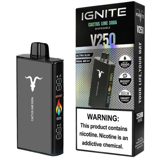 Caixa Ignite v250 25.000 Puffs Atacado - Caixa com 10 Unidades